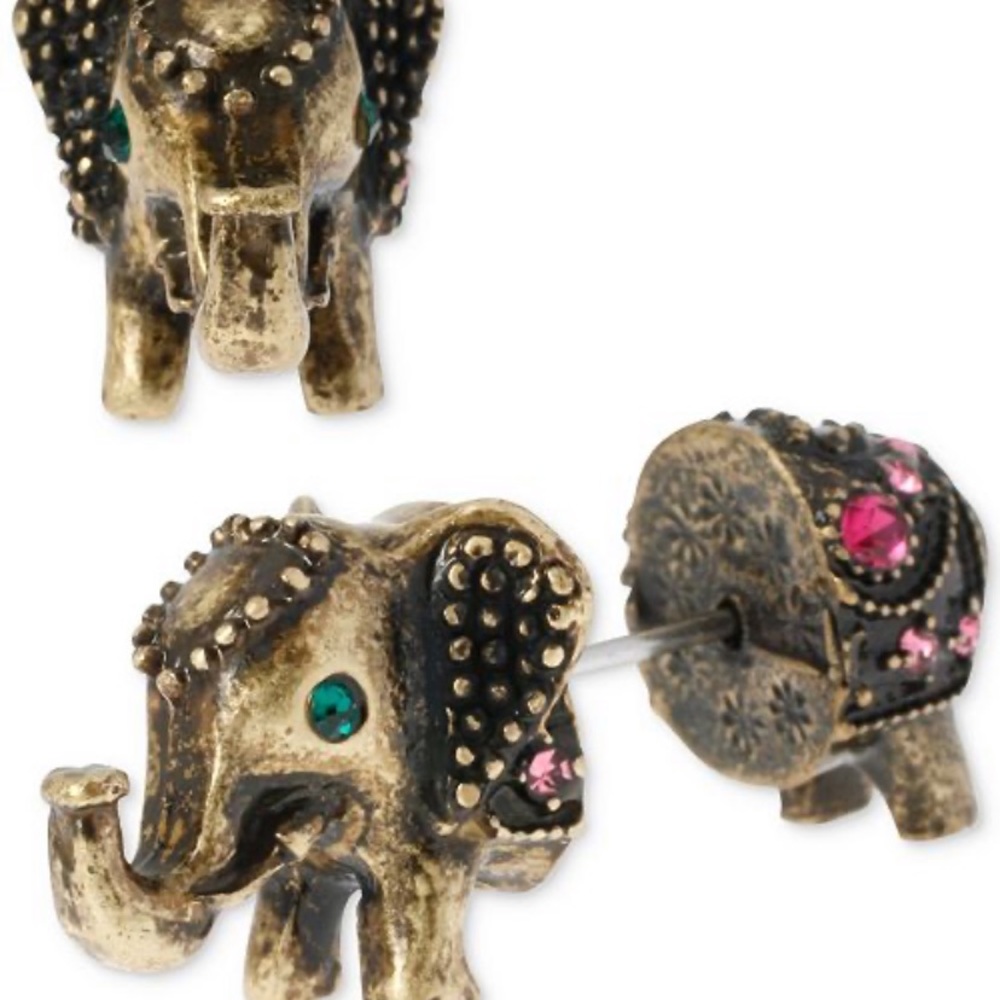 Betsey Johnson elephant earrings